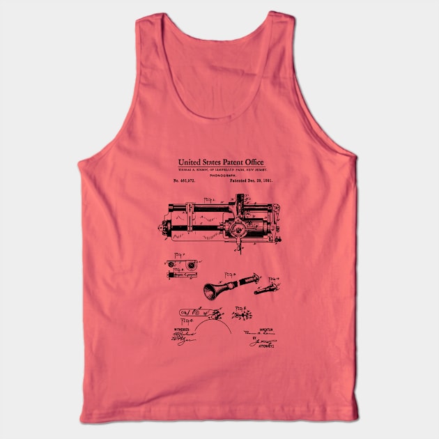 US Patent - Cylindrical Phonograph Tank Top by Taylor'd Designs